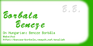 borbala bencze business card